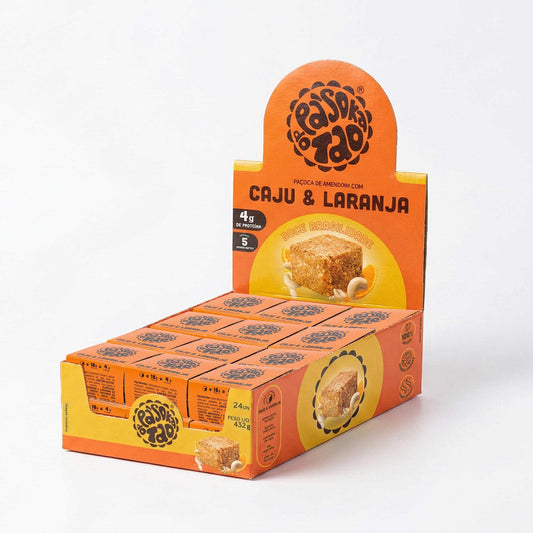 Display Paçoca Caju & Laranja 24 unid.