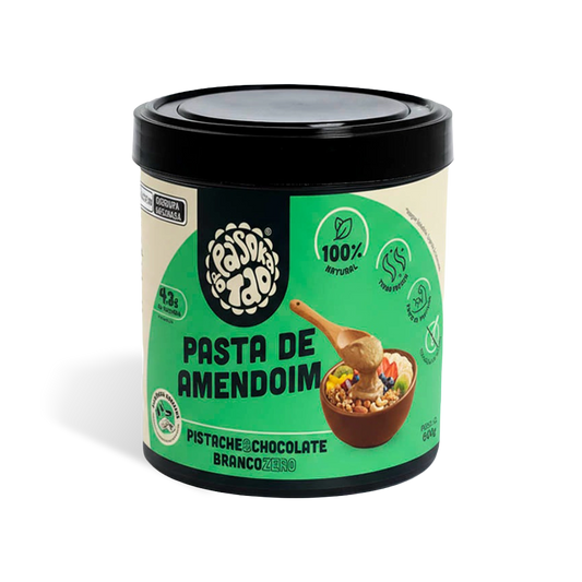 Pasta de Amendoim Pistache & Chocolate Branco Zero 600 g