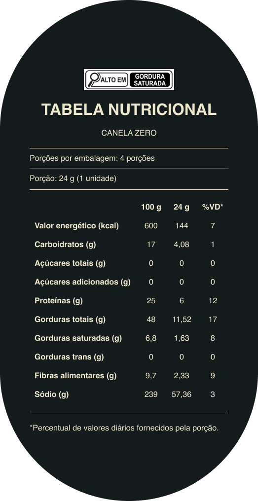 Paçoca Zero Canela 4 un.