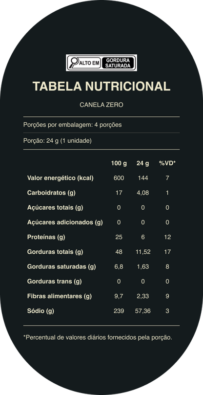 Paçoca Zero Canela 4 un.