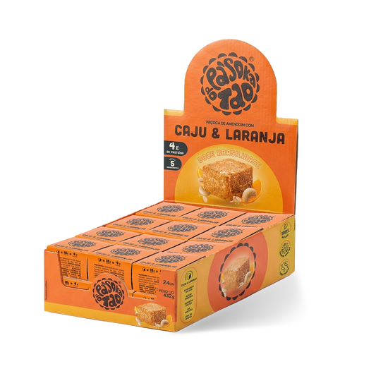 Display Paçoca Caju & Laranja 24 unid.