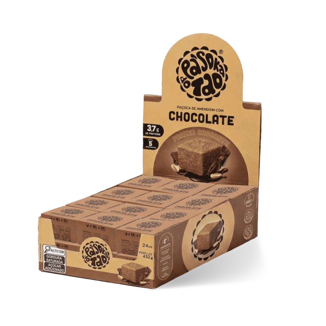 Display Paçoca Chocolate 24 unid.