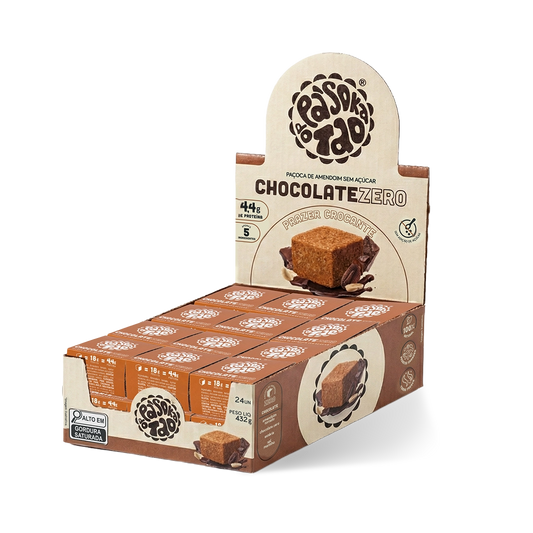 Display Paçoca Chocolate Zero 24 unid.