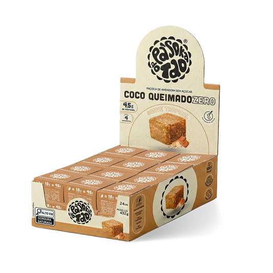 Display Paçoca Coco Queimado Zero 24 unid.