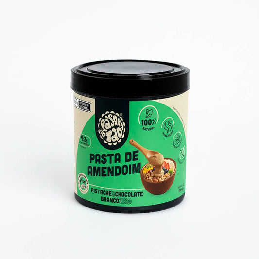 Pasta de Amendoim Pistache & Chocolate Branco Zero 600 g