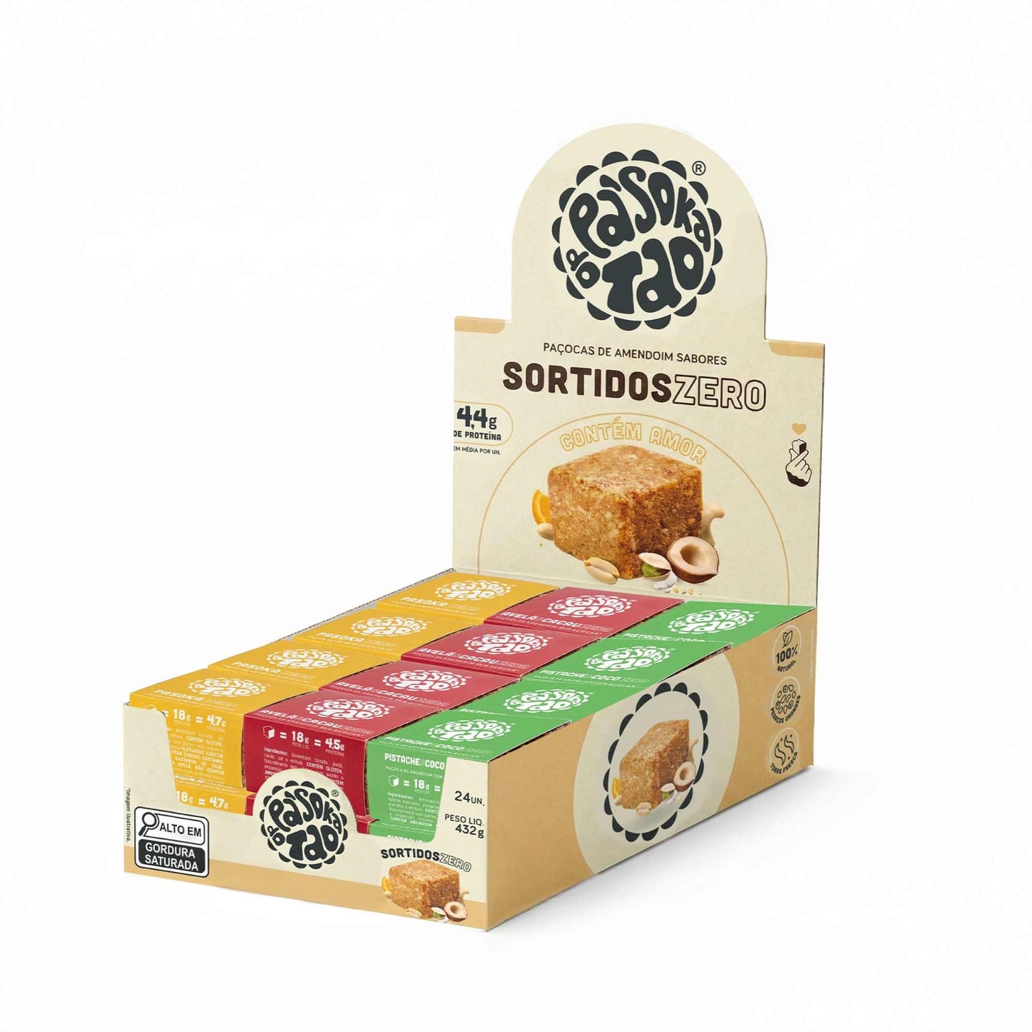 Display Paçoca Sortidos Zero 24 unid.
