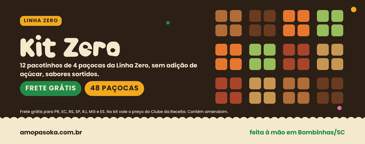 Kit Zero: 12 pacotinhos da Linha Zero, frete grátis